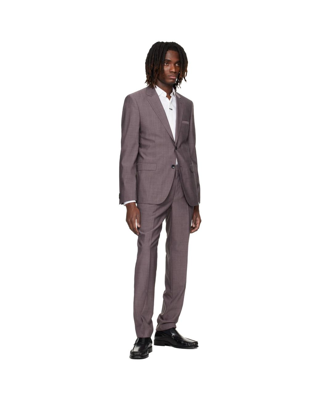 HUGO Black Two-Piece Extra-Slim-Fit Wool-Blend Suit for men