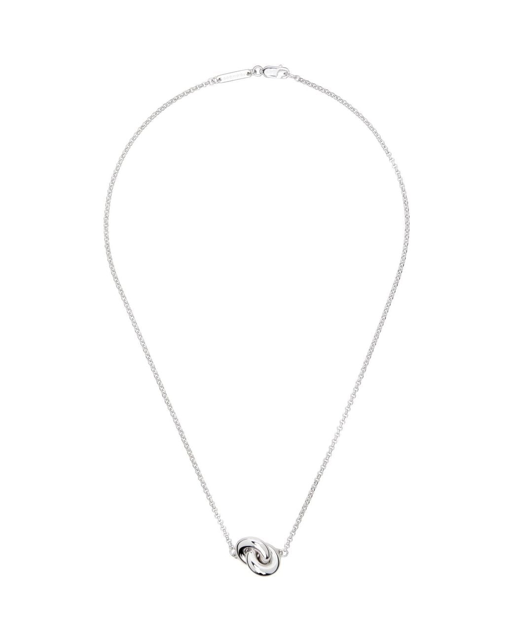 Tom Wood Metallic Sphere Double Pendant Necklace for men