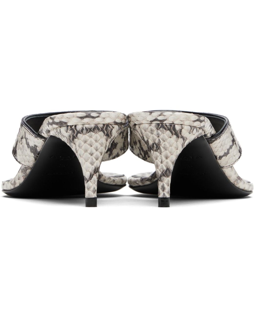 Alaïa Black Thong Elaphe Leather Mule Sandals