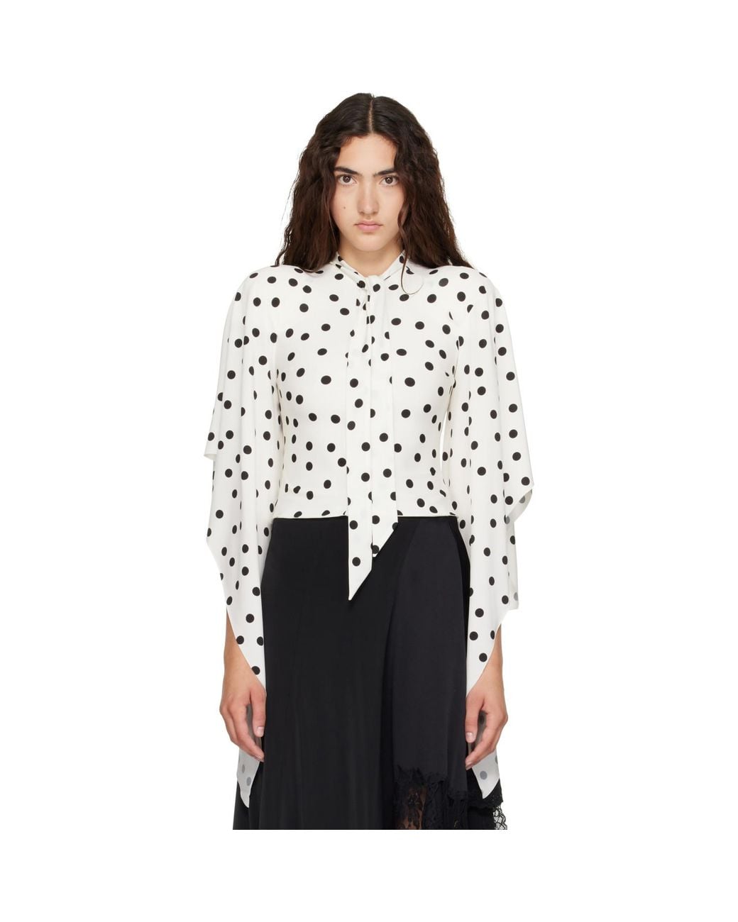 Vetements White Round Shoulder Blouse