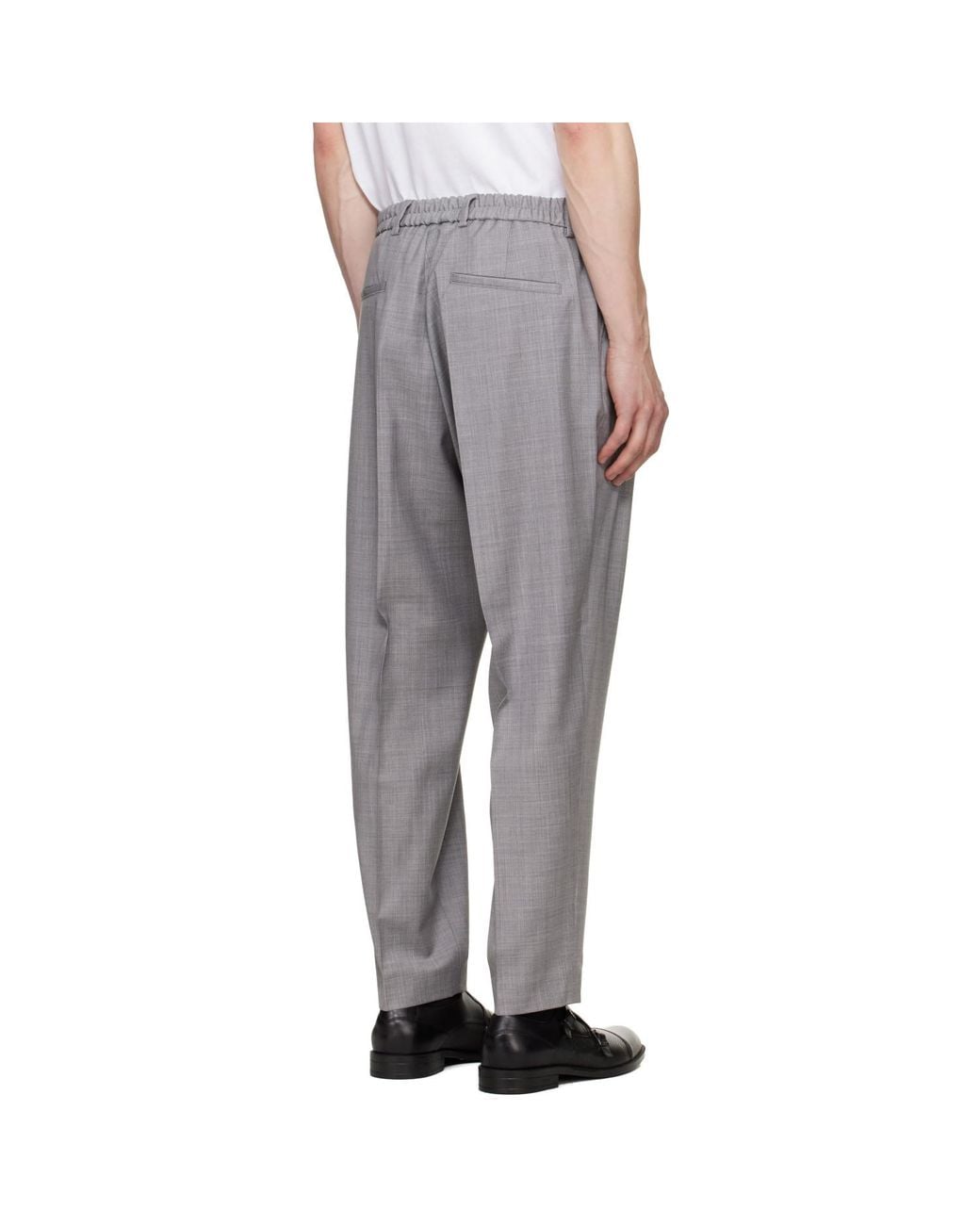 Boss Black Pleated Trousers for men