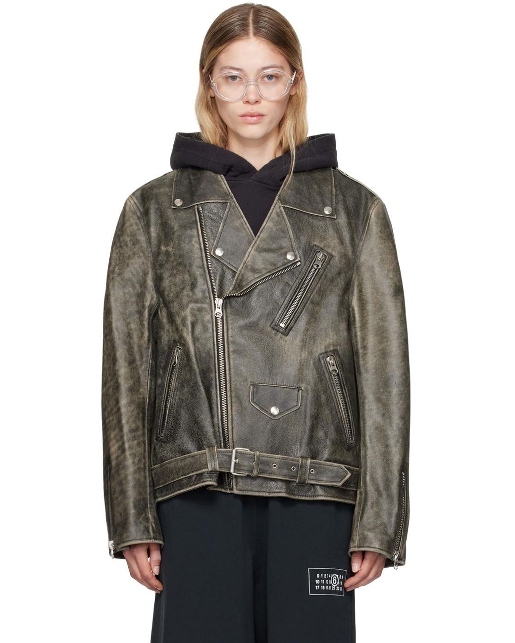 Heavy leather biker jacket deals