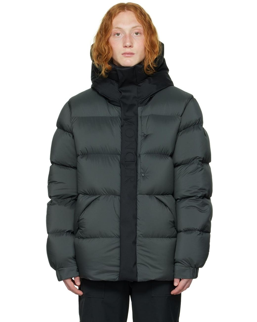 Moncler Synthetic Gray Madeira Down Jacket for Men | Lyst