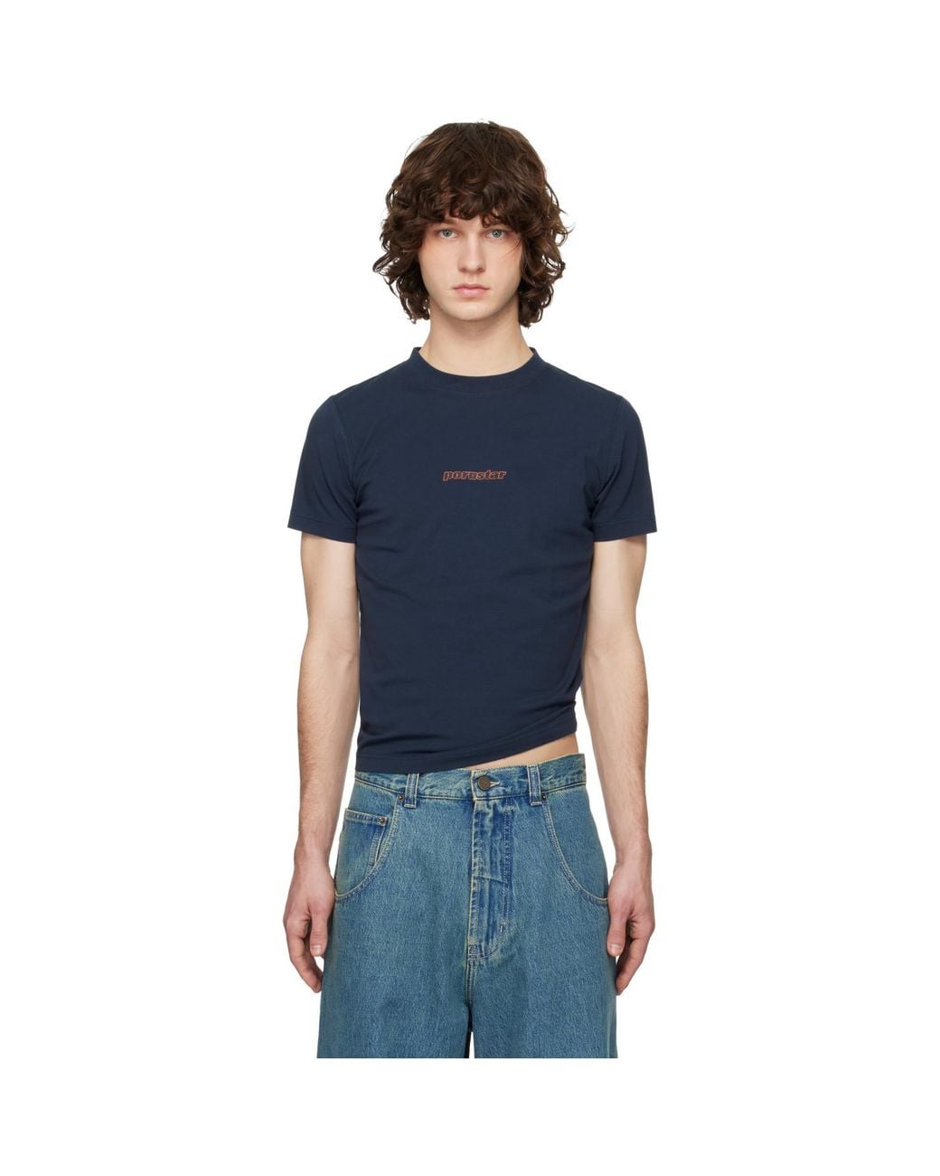 Vetements Blue 'Pornstar' Fitted T-Shirt for men