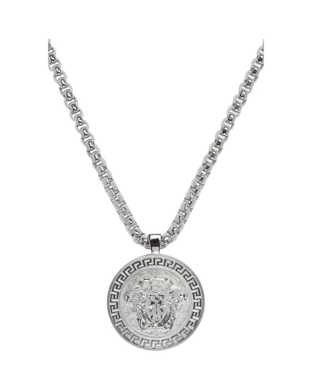 Collier en chaine argente Large Round Medusa Versace pour homme en coloris  Métallisé | Lyst