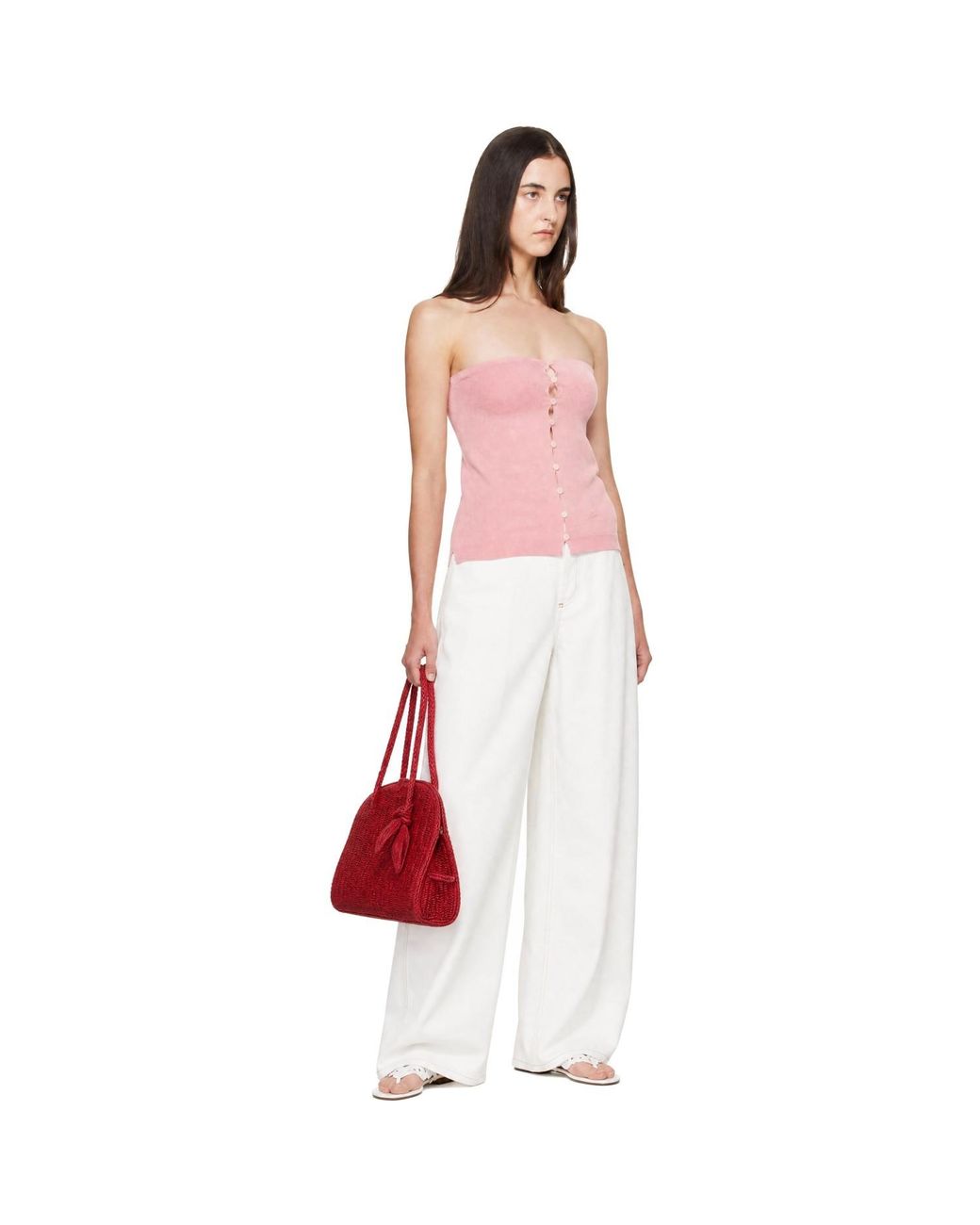 Jacquemus Pink 'The Sera Knit' Tube Top