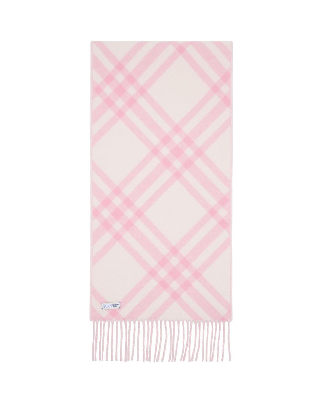 Burberry Pink Check Cashmere Scarf