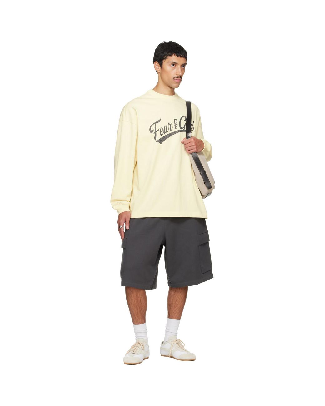 Fear Of God Gray Cargo Basketball Shorts for men