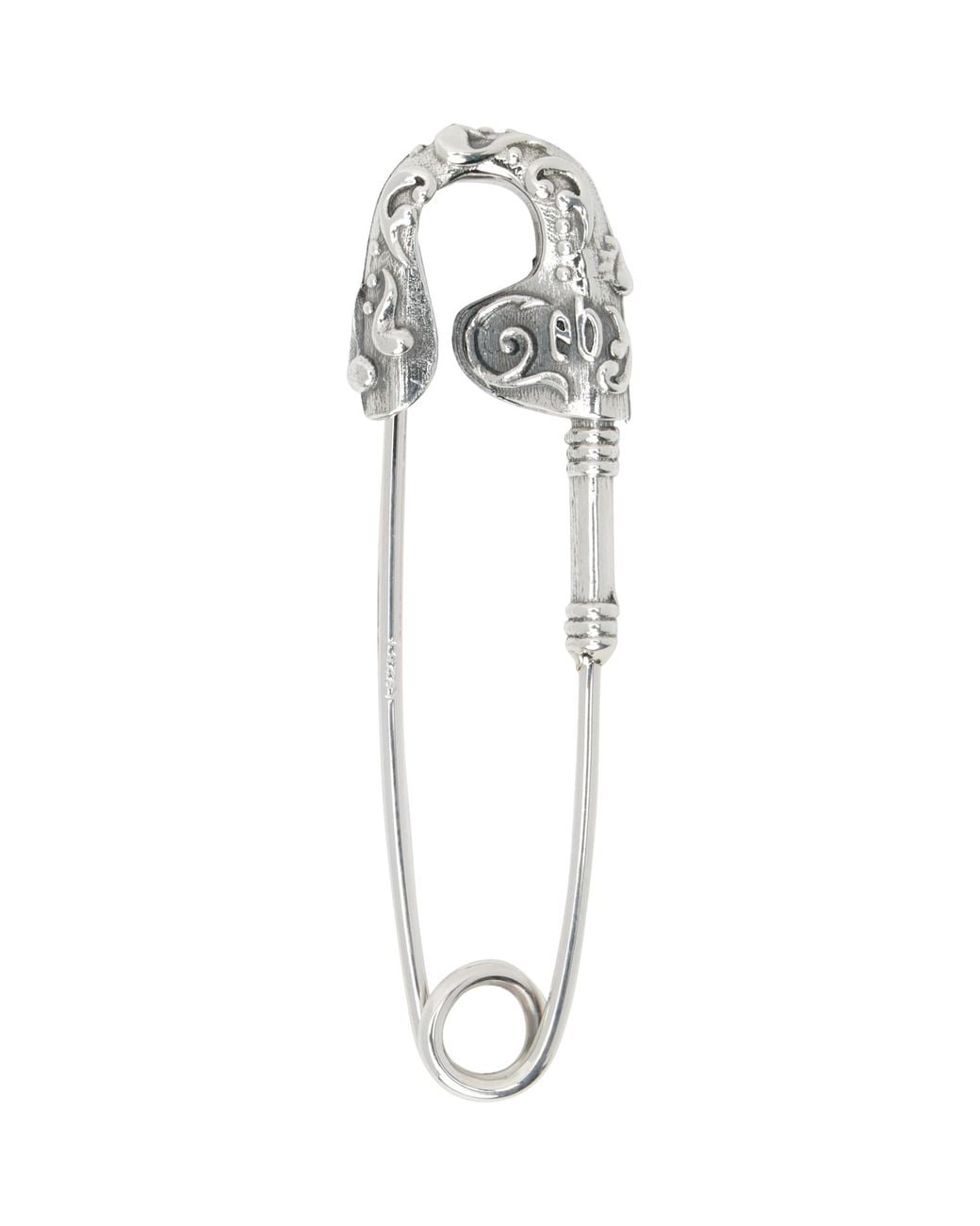 Emanuele Bicocchi Metallic Large Pin Earring for men