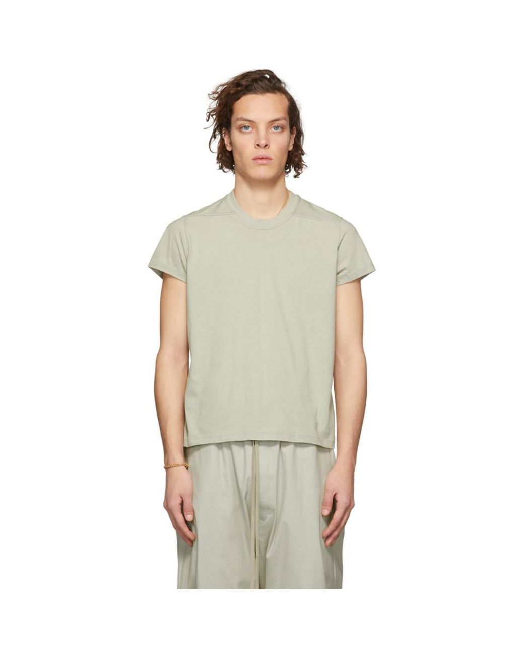 Rick Owens Grey Short Level T-shirt for Men | Lyst