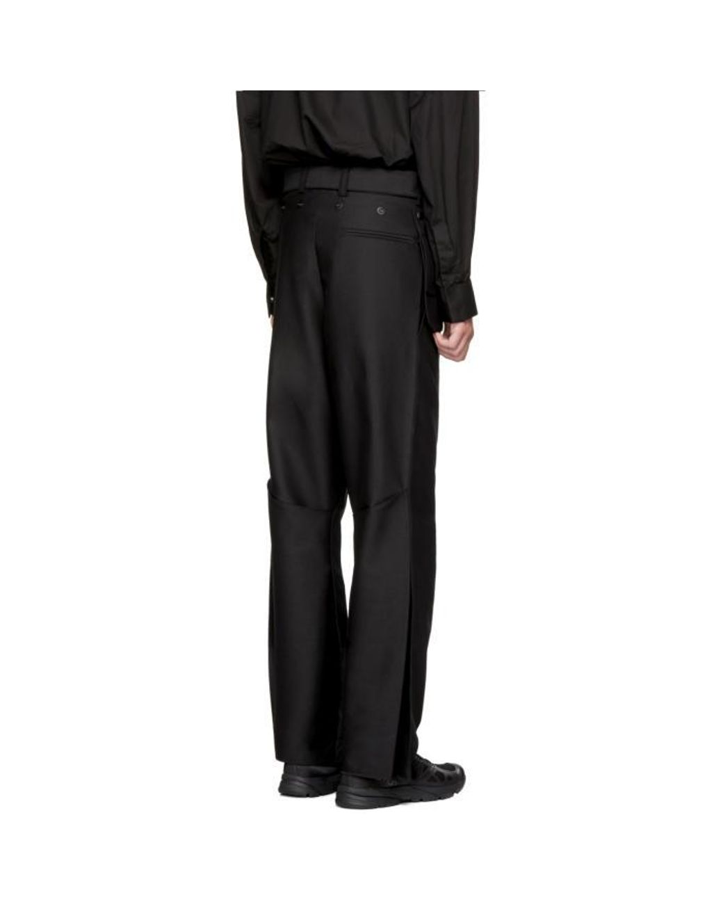 Kiko Kostadinov Black 3d Double Pleat Bag Trousers for Men | Lyst 