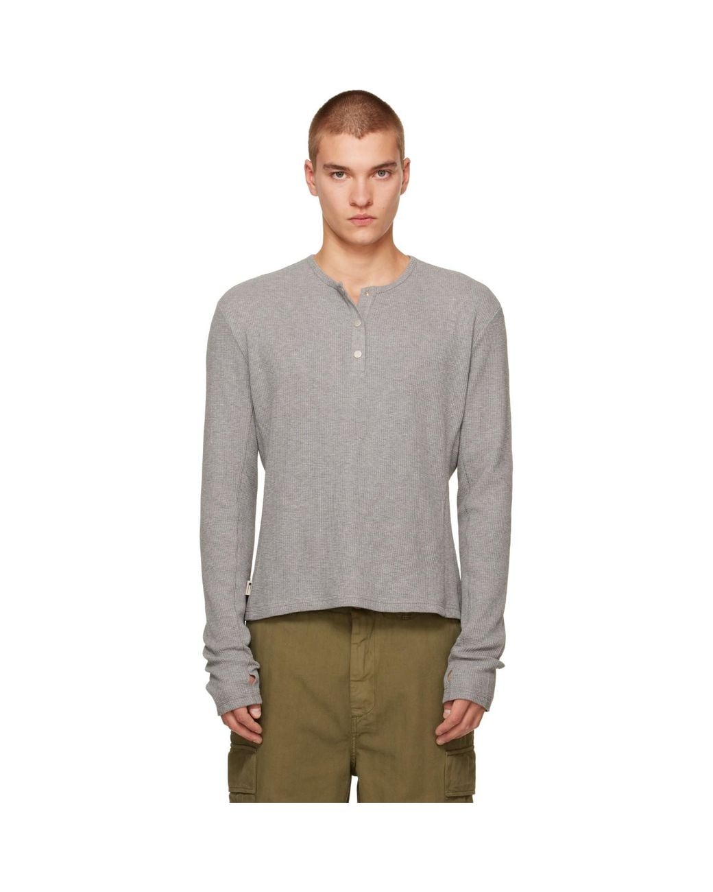 Carrera Gray Lis Long-Sleeve Henley for men