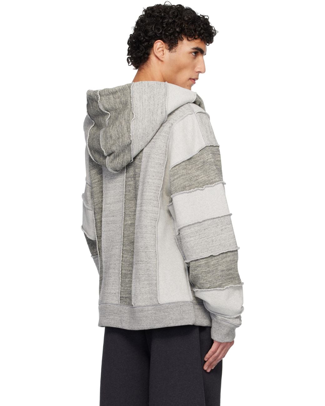 DSquared² Gray Magliano Edition Mix Venue Fit Zipped Hoodie for men