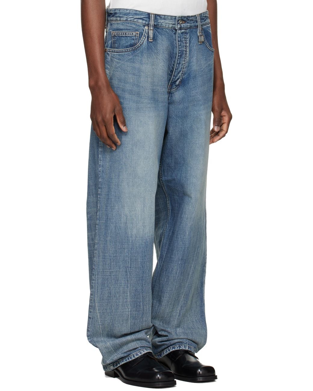 Wooyoungmi Blue Semi-Wide Jeans for men