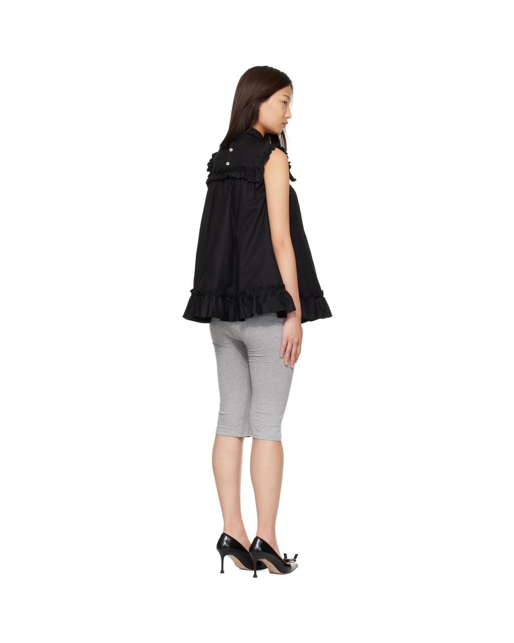 Ans Dostoevner Black Frilled 'Childhood' Minidress