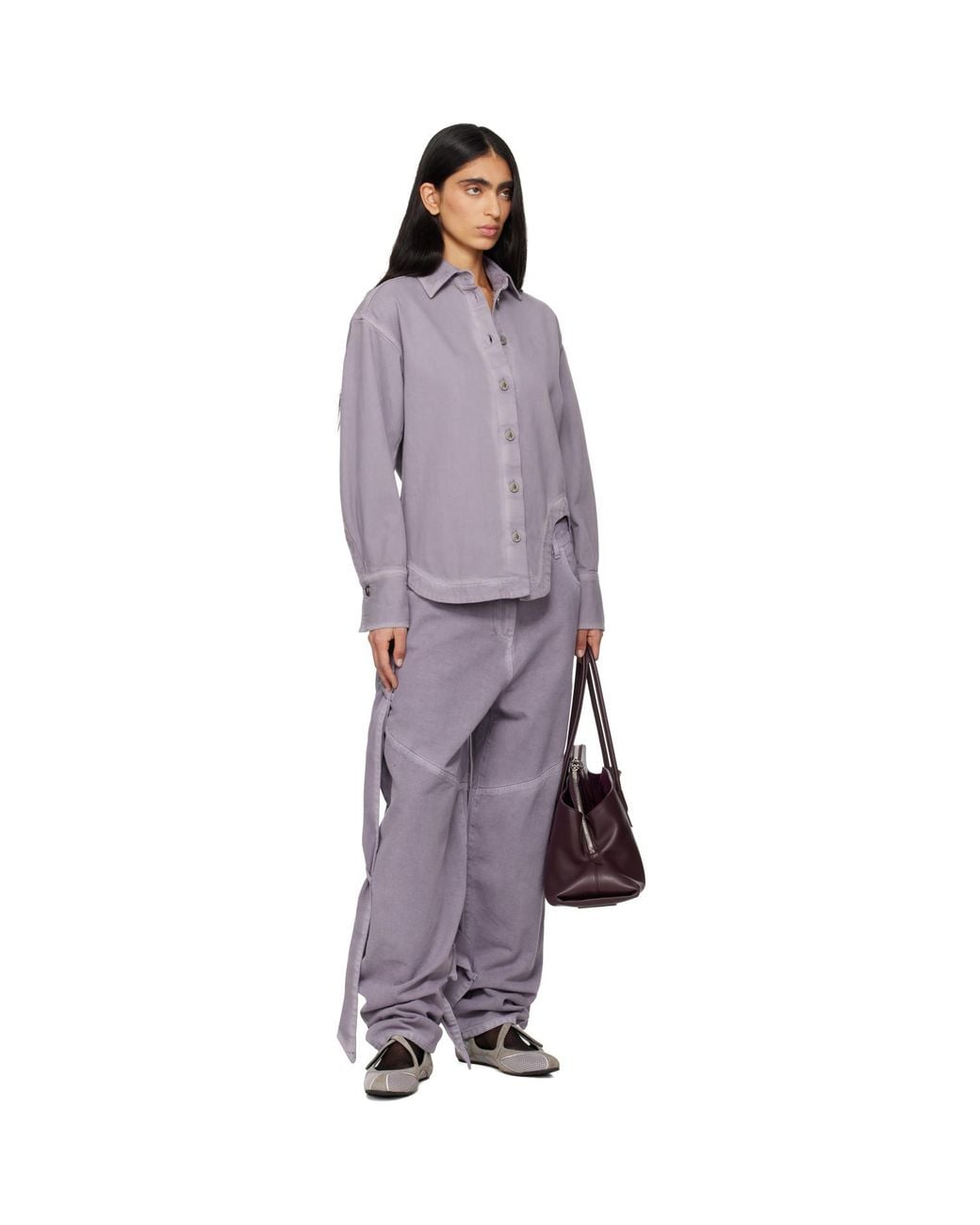 The Attico Purple Long Jeans