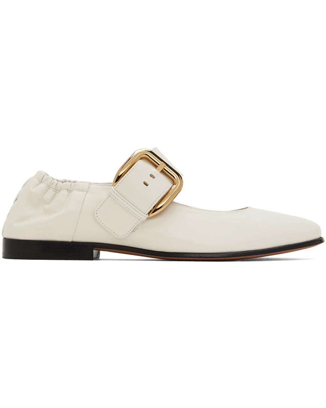 Bottega Veneta Black Off- Astaire Mary-jane Ballerina Flats