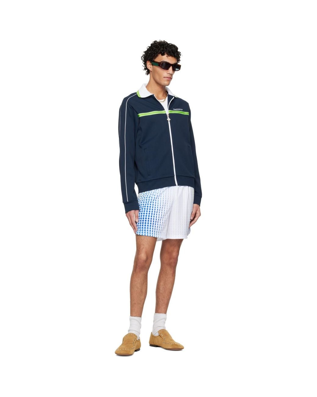 Casablanca Blue Pique Track Jacket for men