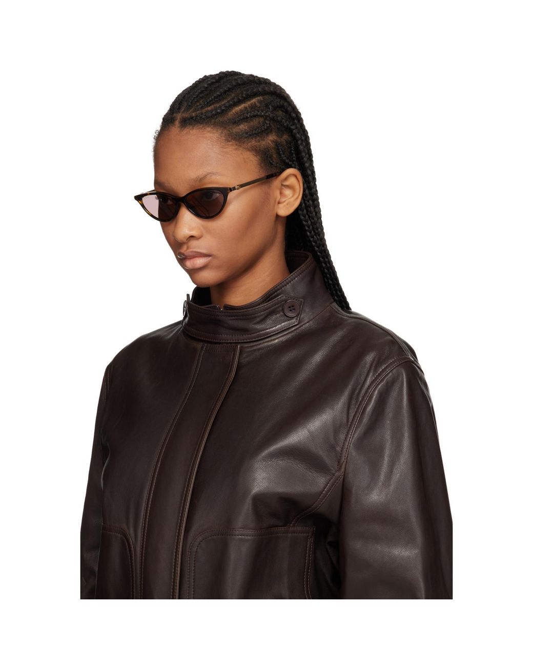 Gucci Brown Cat-Eye Frame Sunglasses