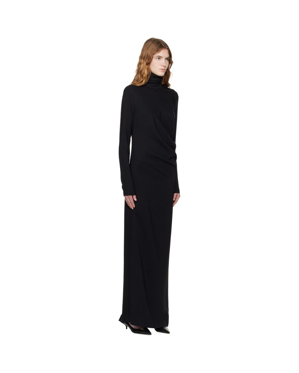 Totême Black Long Twist Maxi Dress