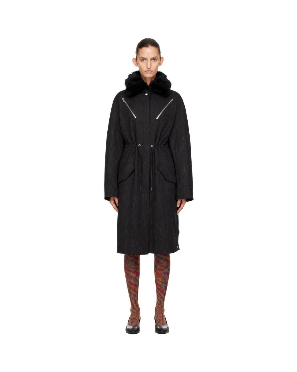 Kiko Kostadinov Black Osprey Coat