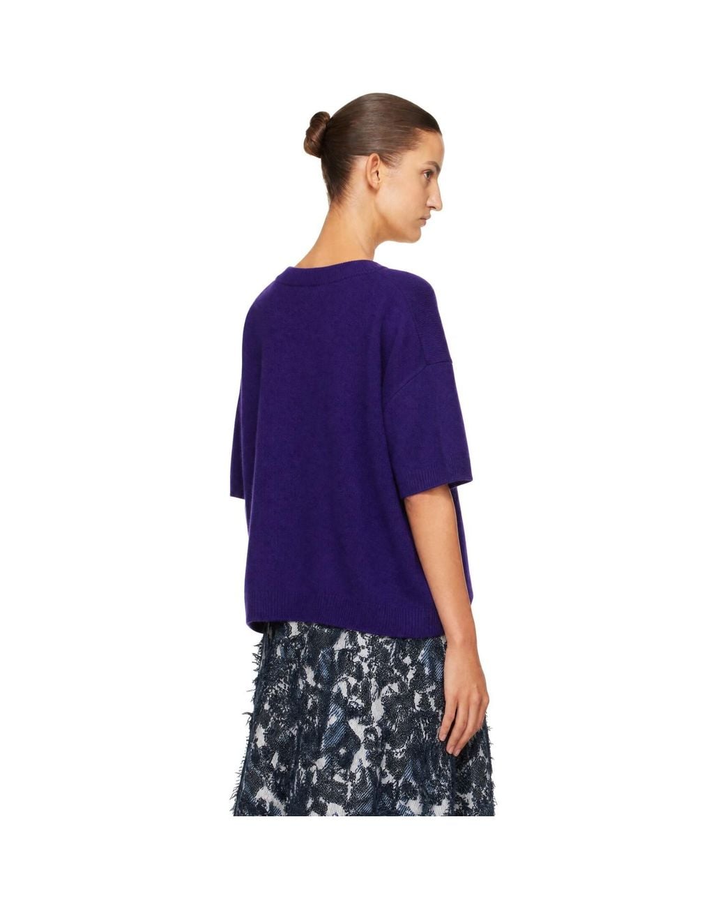 Staud Purple Sorrento Cashmere Sweater