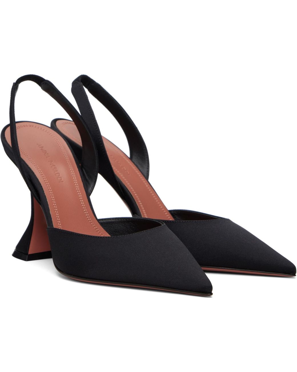 AMINA MUADDI Black Holli 95 Sling Heels