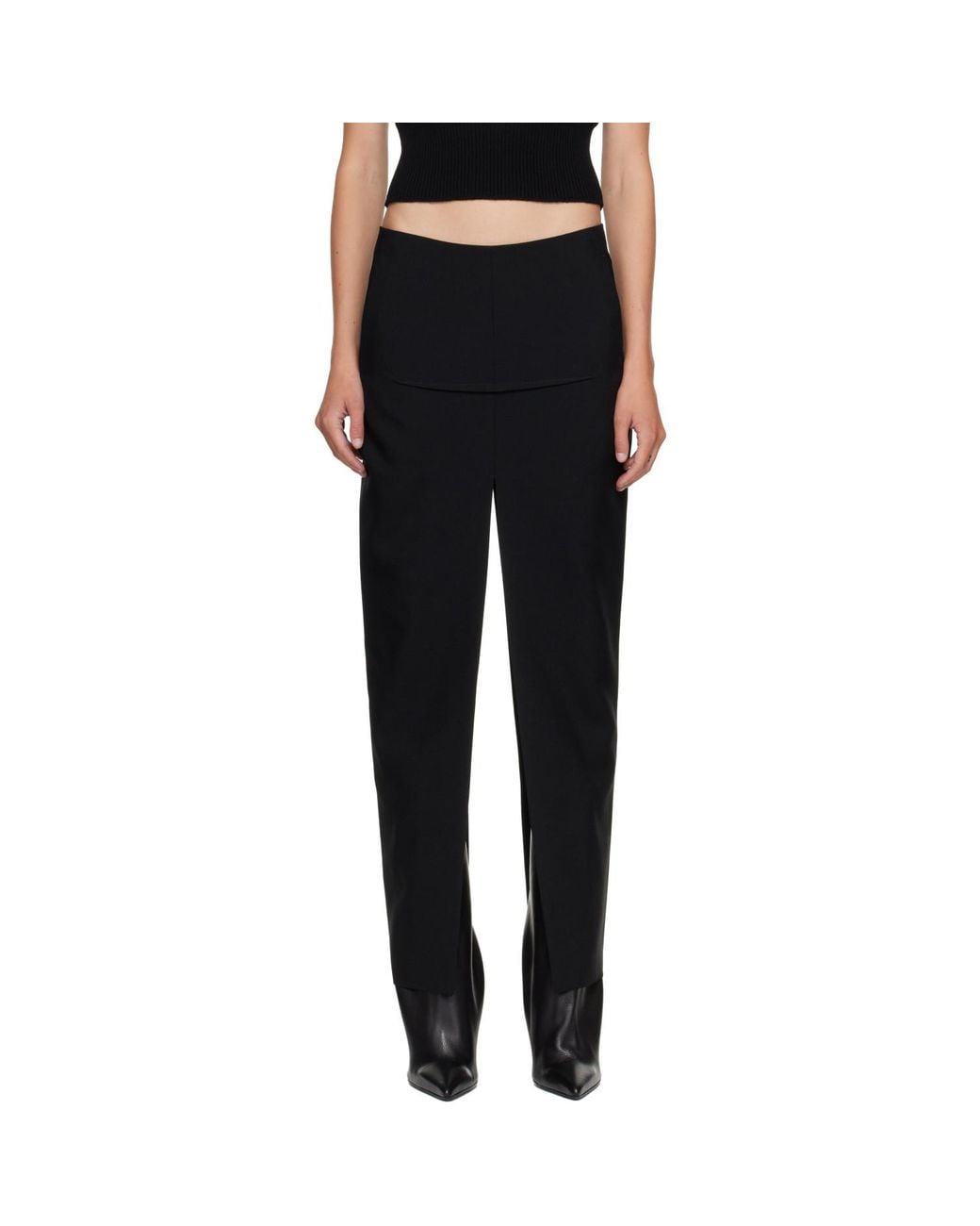 Rick Owens Black Tower Sliced Maxi Skirt