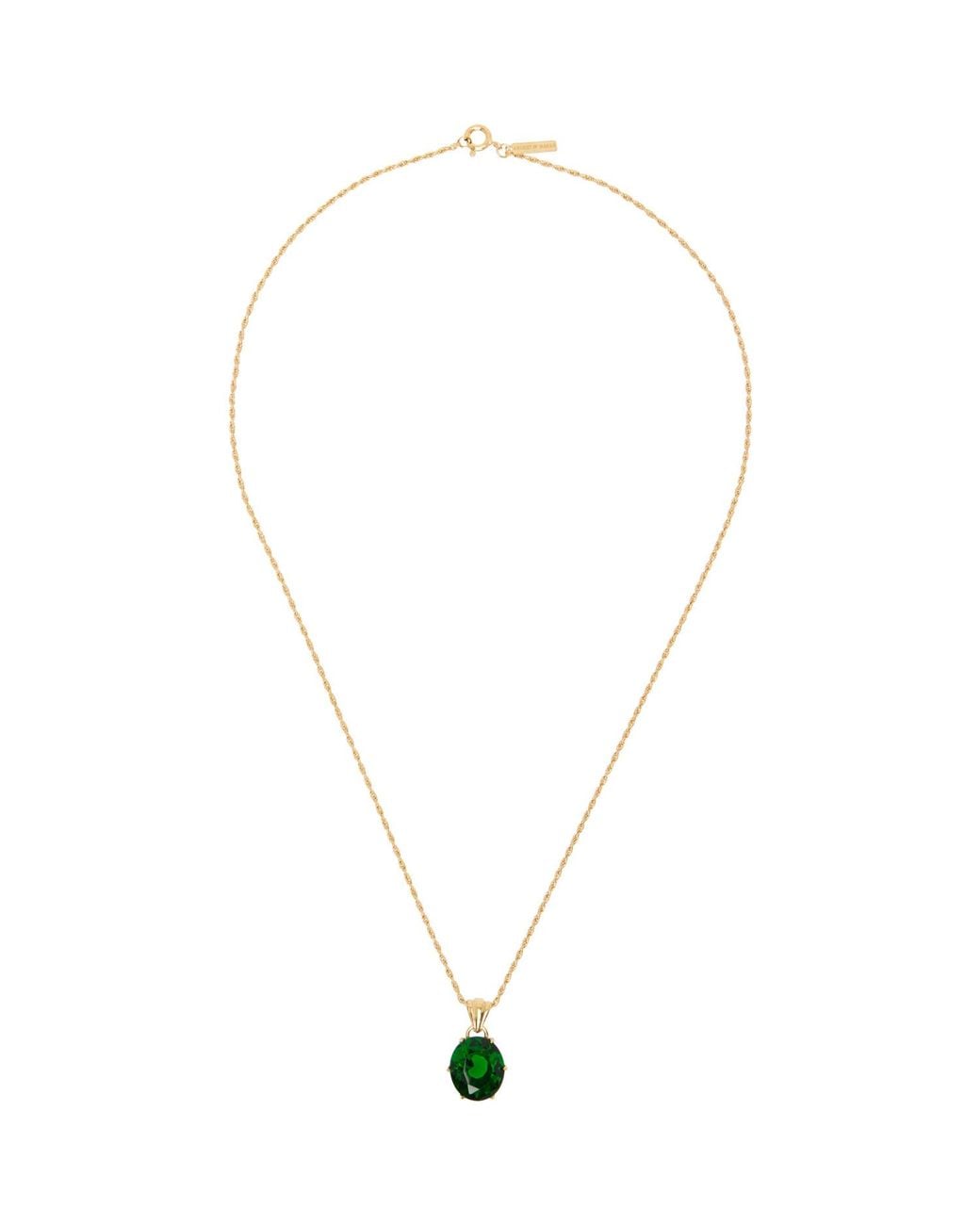 Ernest W. Baker Metallic Oval Stone Necklace for men