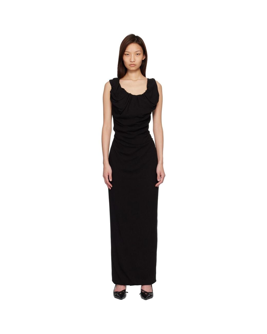 Vivienne Westwood Black Long Ginnie Amber Maxi Dress