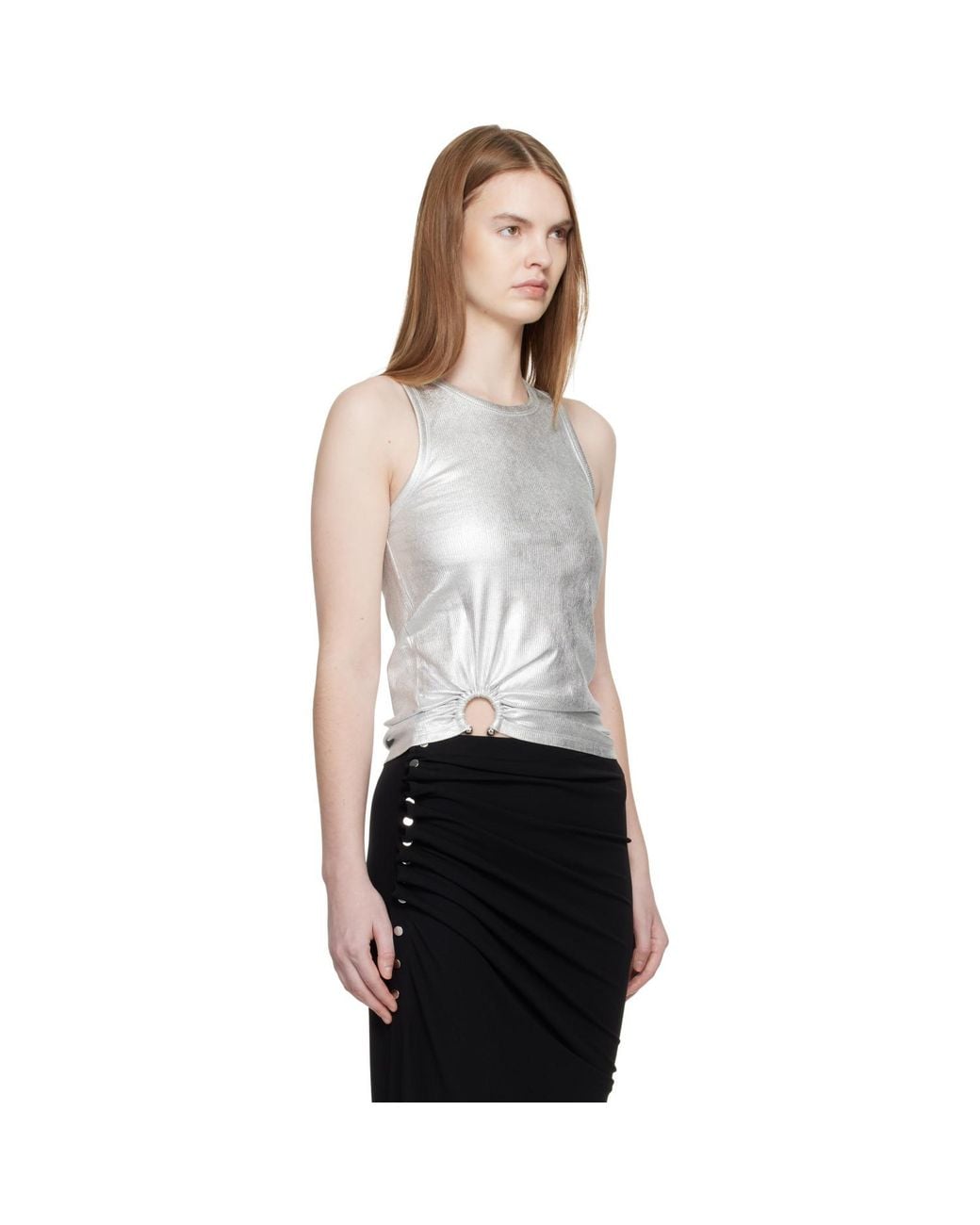 Rabanne Black Signature Piercing Tank Top