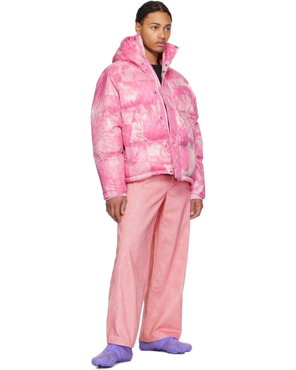 メンズ Kidsuper Pumaエディション ピンク Mmq Aop ダウンジャケット