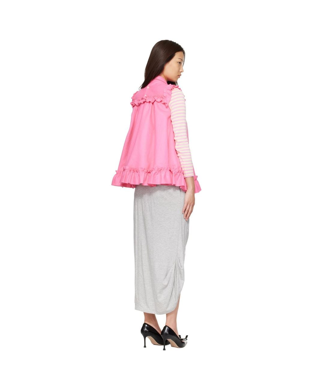 Ans Dostoevner Pink Frilled 'Childhood' Minidress