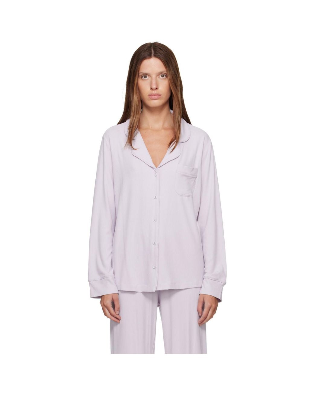 Skims Purple Soft Lounge Sleep Pyjama Set