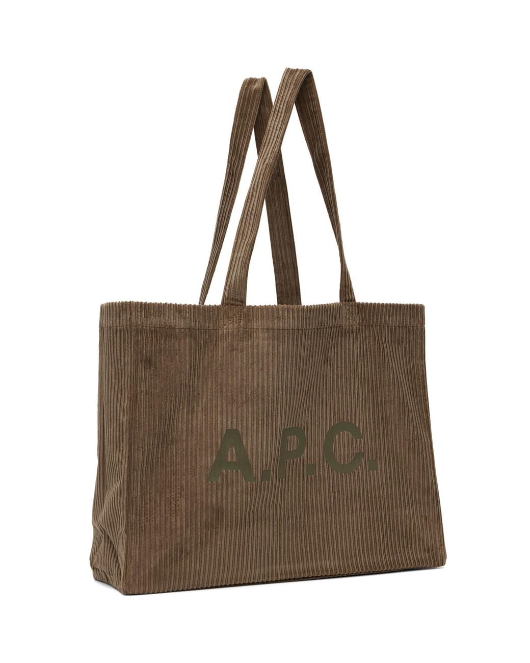 A.P.C. Brown Taupe Diane Shopping Tote for men