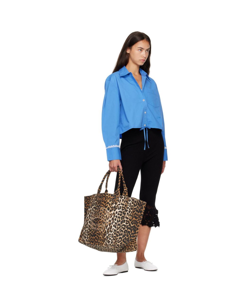 Ganni Blue Cotton Shirt