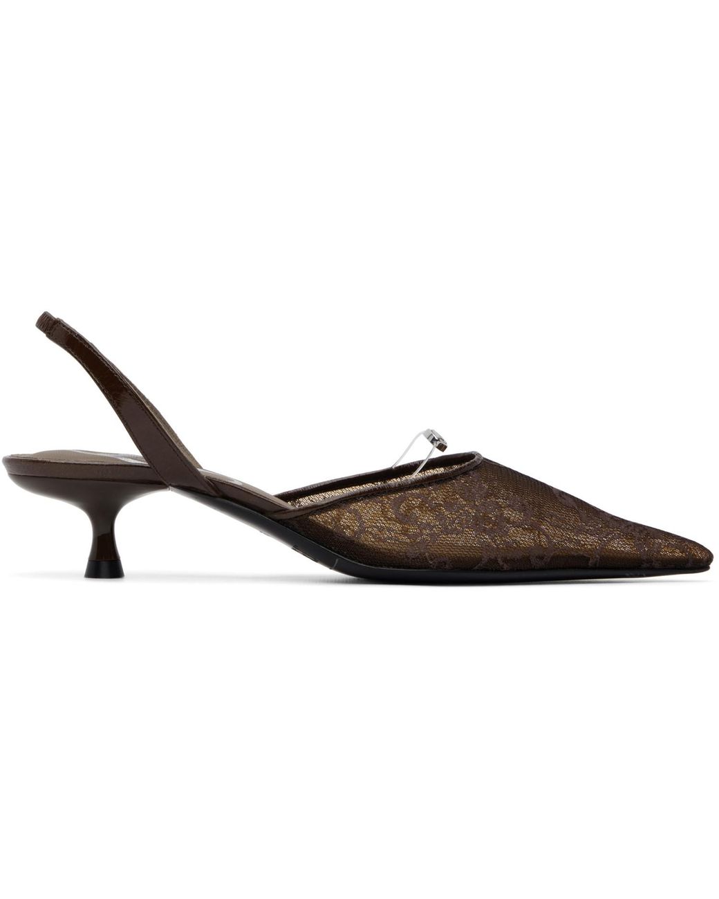 DIESEL Brown D-Ten&Half Slingback Heels