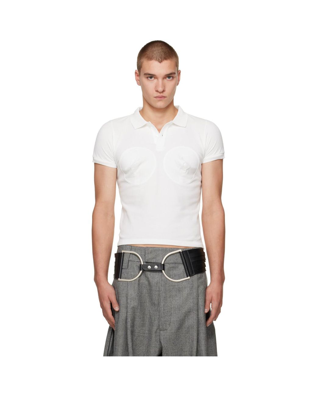 VAQUERA White Off- Bullet Bra Polo for men