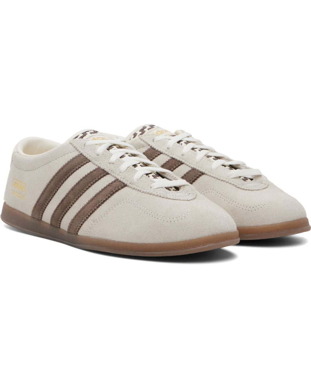 Adidas Originals Gray Off- & Taupe Gazelle Lo Pro W Sneakers for men