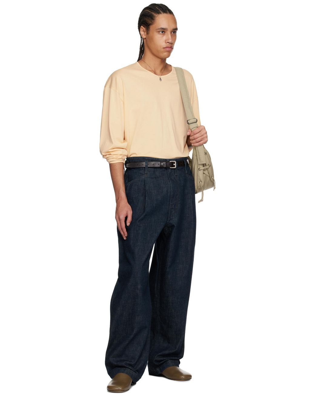 Lemaire Ls Relaxed T-Shirt in Blue for Men | Lyst