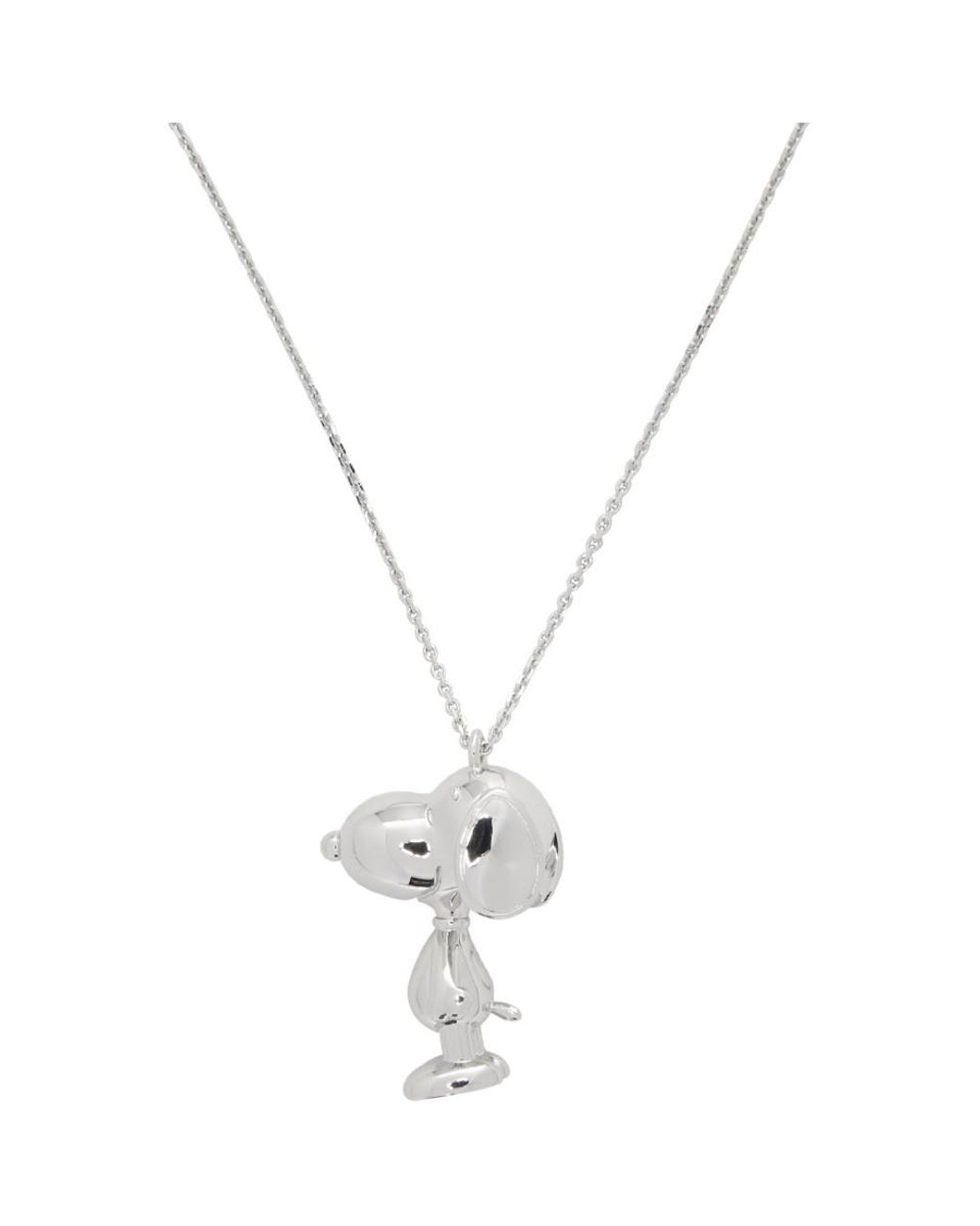 Marc Jacobs Silver Peanuts Edition The Snoopy Necklace in Metallic Lyst Canada