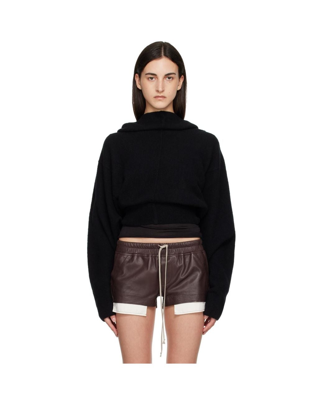 Rick Owens Black Tower Pull Hoodie