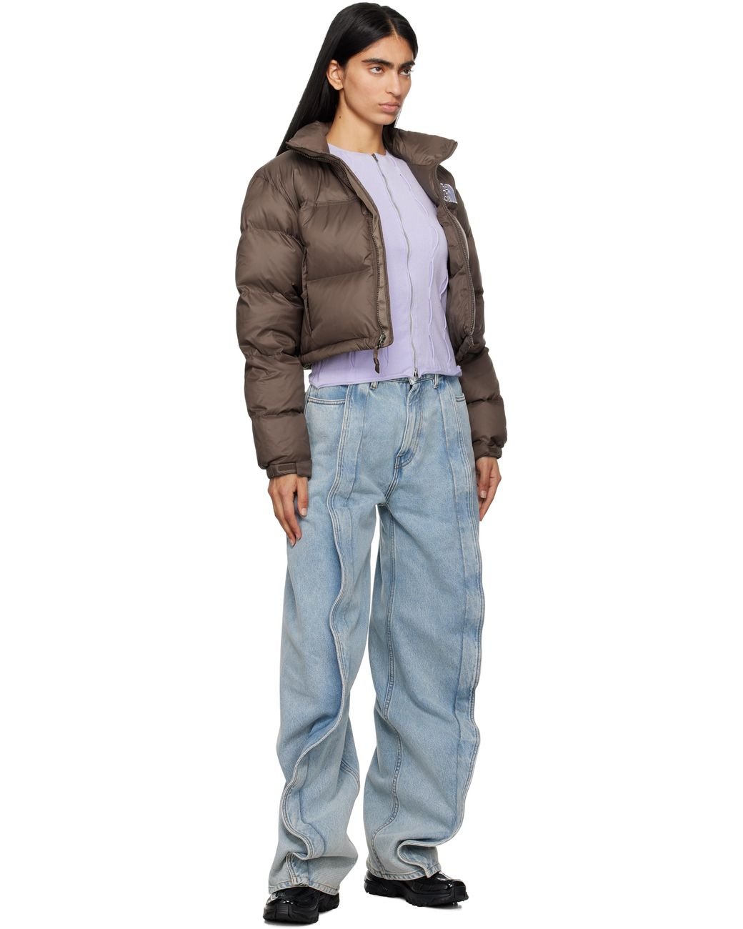 The North Face ブラウン ヌプシ ショート ダウンジャケット ブラウン