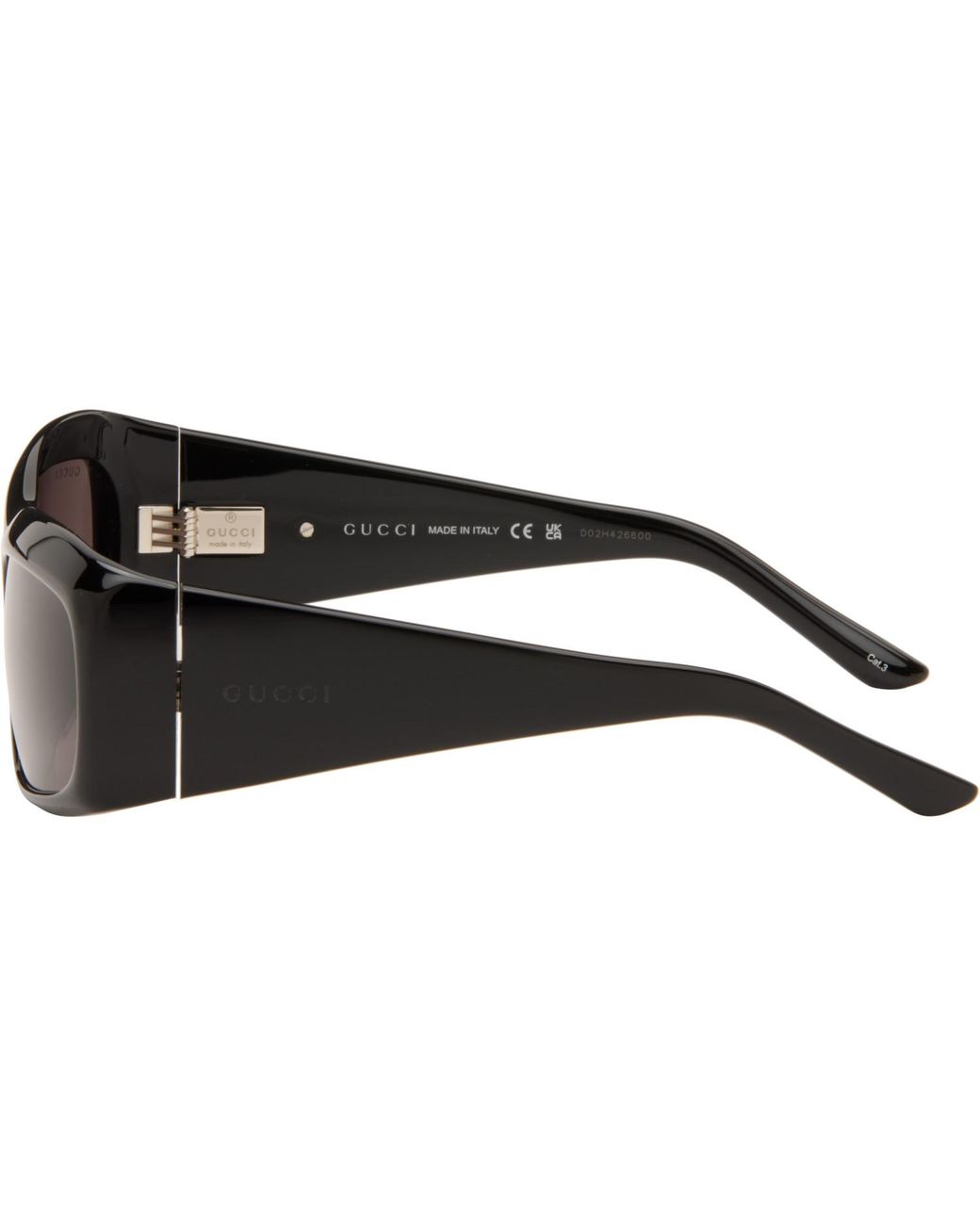 Gucci Brown Rectangular Frame Sunglasses