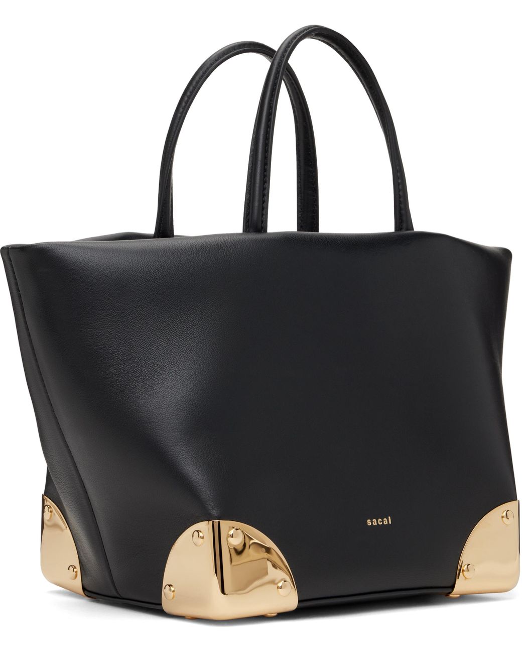 Sacai Corner Metal Small Tote in Black Lyst UK