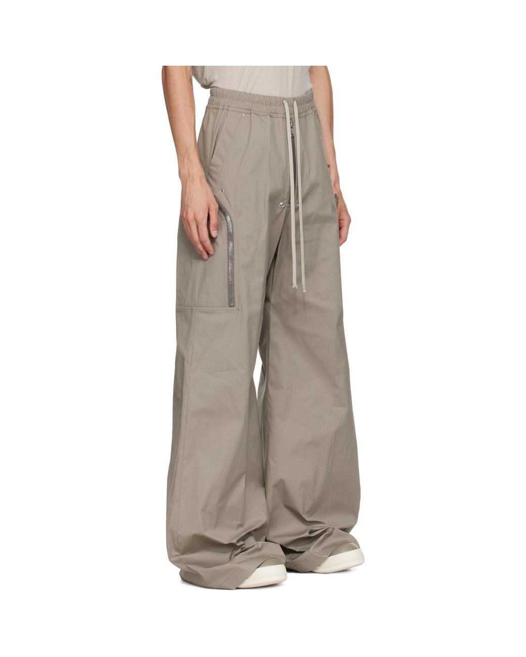 Rick Owens Brown Taupe Tower Heizer Belas Cargo Pants for men
