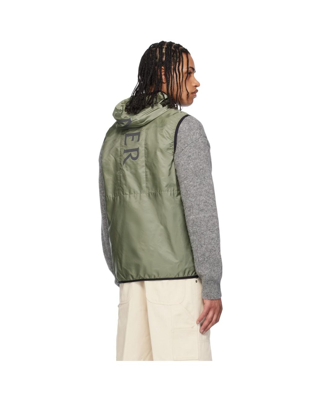 Moncler Green Khaki Moretan Vest for men