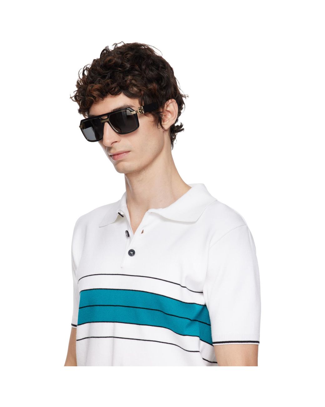 Versace Gray Vintage Icon Pilot Sunglasses for men