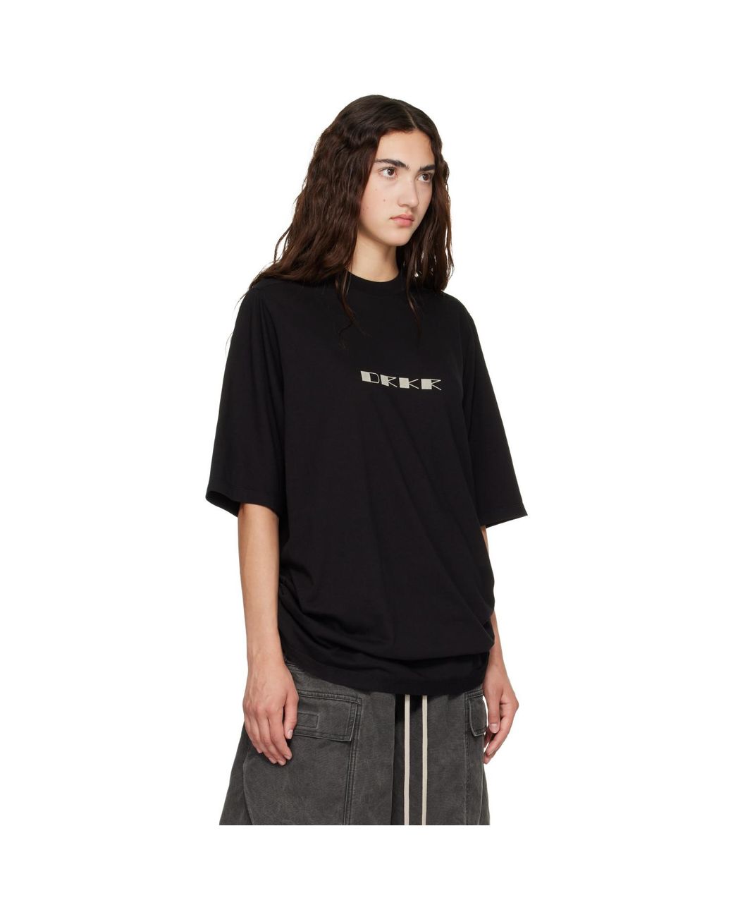 Rick Owens Black Tower Jumbo S/S T-Shirt