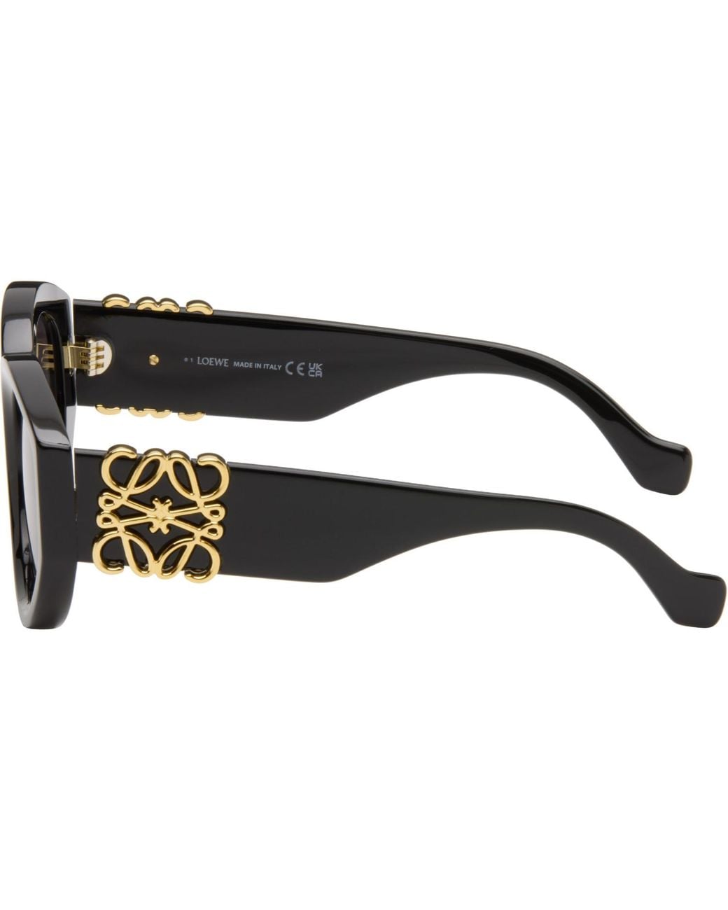 Loewe Black Maxi Anagram Butterfly Sunglasses